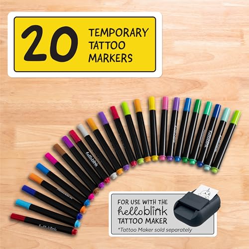 CEACO Hello Blink Temporary Tattoo Marker Refill Pack - 20 Colors