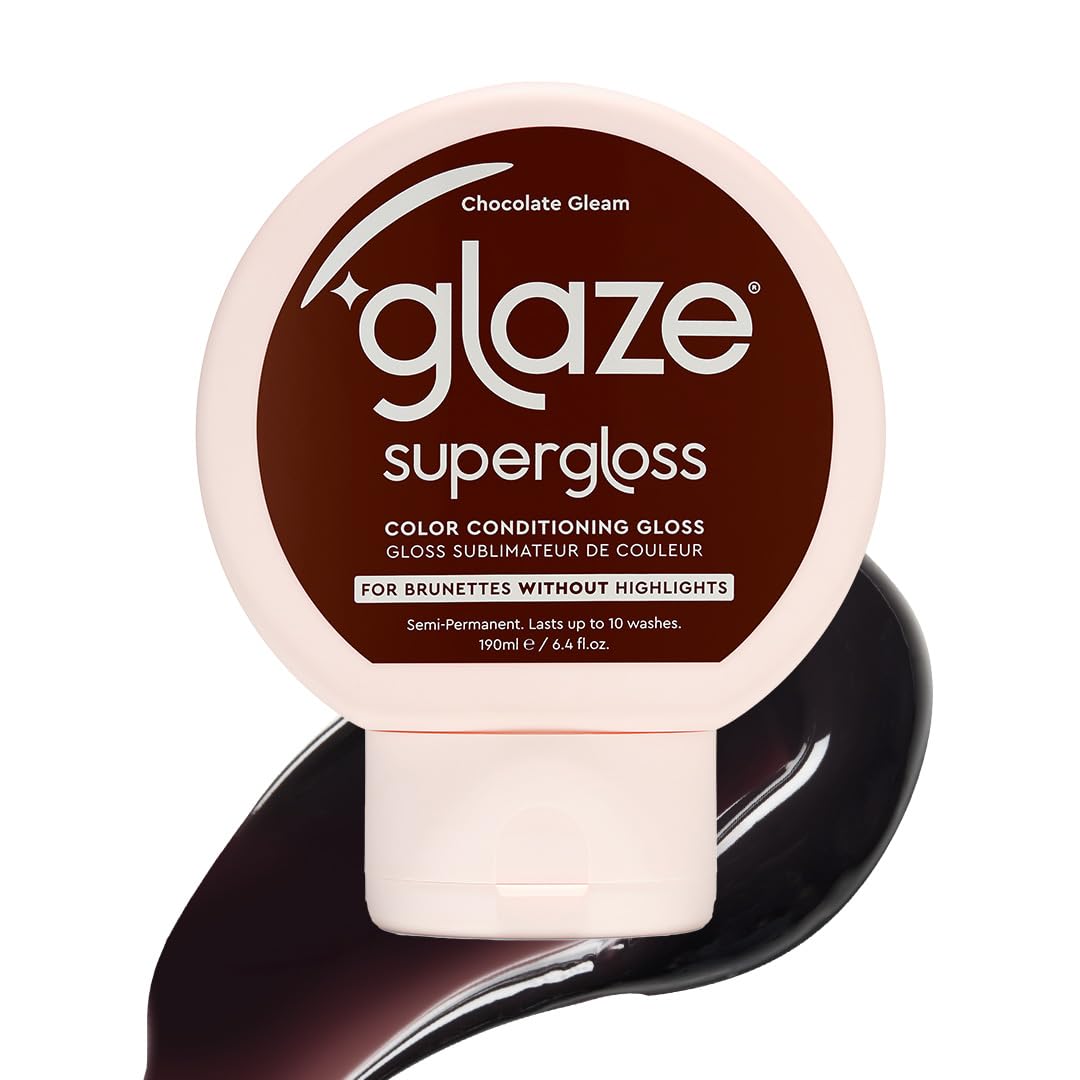 Supergloss Color Conditioning Hair Gloss - Hydrating Semi-Permanent Shine for Medium to Dark Brown Hair - 6.4 Fl Oz | Blazing Brown