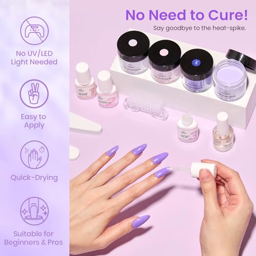 Beetles Violet Whisper Dip Powder Nail Kit - 4 Colors 17g