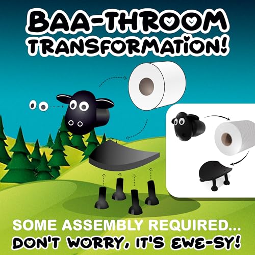 Whimsical Black Sheep Toilet Paper Holder – Fun Bathroom Decor