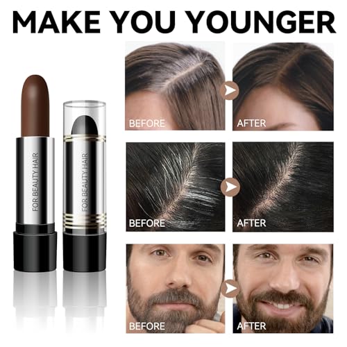 MLSMILE 3-Pack Black Hair Color Touch-Up Stick Hair Dye Pen for Roots