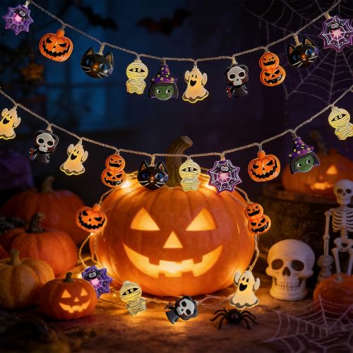 Halloween String Lights - 10FT 20 LED Fairy Lights with 8 Modes