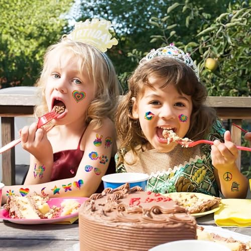 96 Mixed Style Temporary Tattoos for Kids - Unicorns, Animals & More