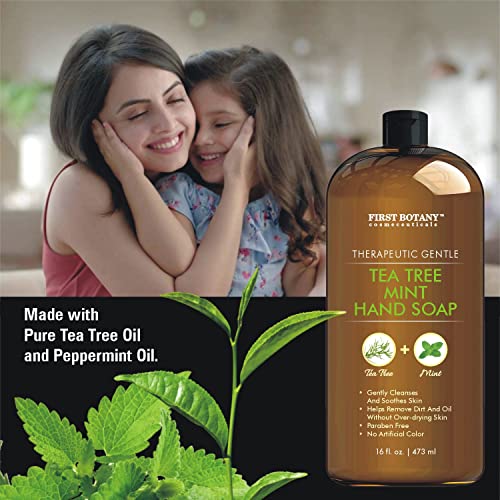 First Botany Tea Tree & Mint Liquid Hand Soap, Moisturizing with Coconut Oil