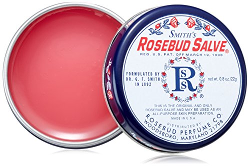 Rosebud Salve Tin 0.8 Oz - Rosemary Scent Moisturizing Lip & Skin Balm