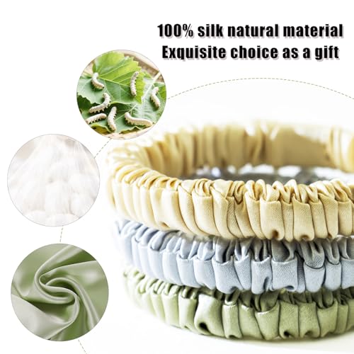 Byitre Combination 3 6-Pack 22 Momme Silk Hair Ties - Premium Hair Accessories