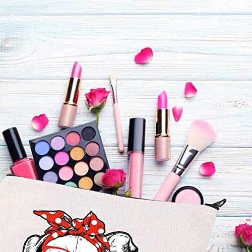 Pitbull Dog Lover Makeup Bag - Pittie Mom Cosmetic Pouch - Waterproof Travel Organizer