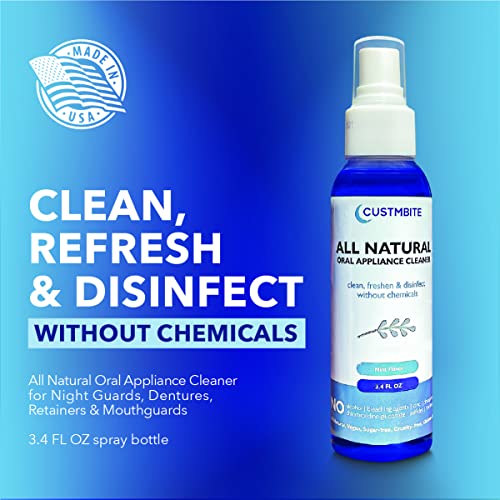 CustMBite All Natural Dental Appliance Cleaner - 3.4oz Spray