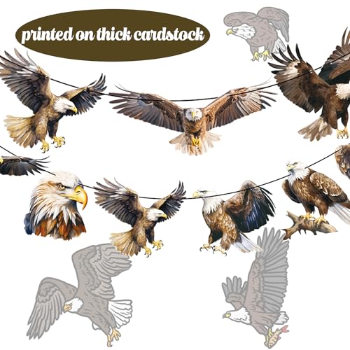 Bald Eagle Party Banners - 3pcs Eagle Decorations for 4th of July