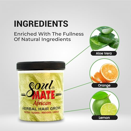 Soulmate African Herbal Hair Growth Cream - Moisturizing Scalp Treatment