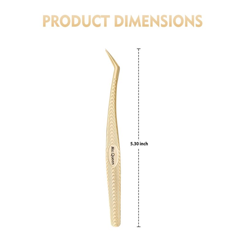 Ms.Queen Lash Tweezers for Eyelash Extension-Professional Lashing Tweezers for Mega Volume Mink Eyelashes Extensions Applying,Volume