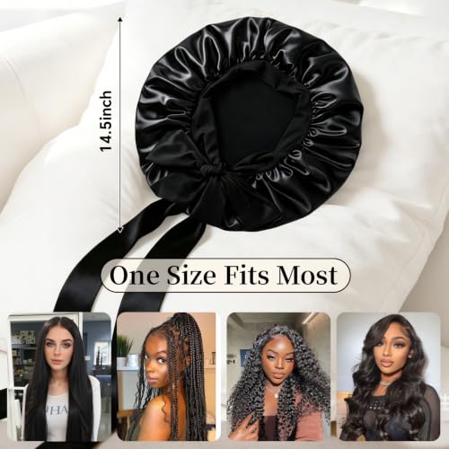 Adjustable Satin Sleep Bonnet for Women - Reduce Frizz & Breakage