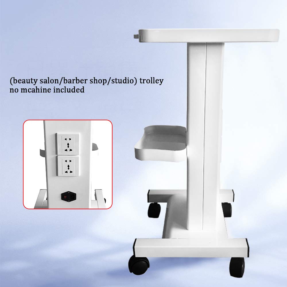 Premium Esthetician Cart with Socket and Wheels - Salon Trolley Cart with Handle, 110 lbs Weight Capacity - Ideal for Beauty Spa and Salon Use (Model 3)