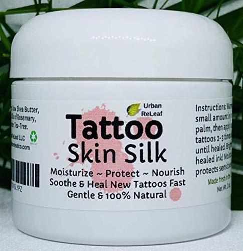 Tattoo Skin Silk Shea Butter Salve Ointment for Aftercare, Urban ReLeaf 2oz