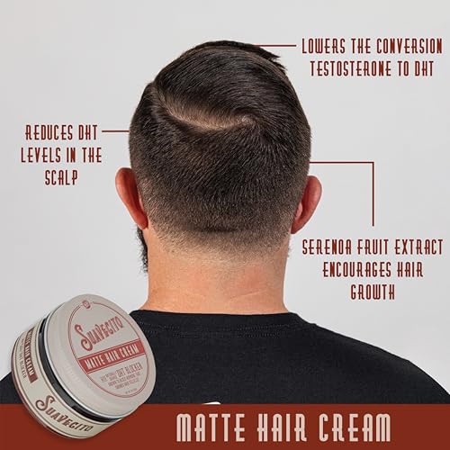 Suavecito Matte Hair Cream - DHT Blocker for Thicker, Fuller Hair