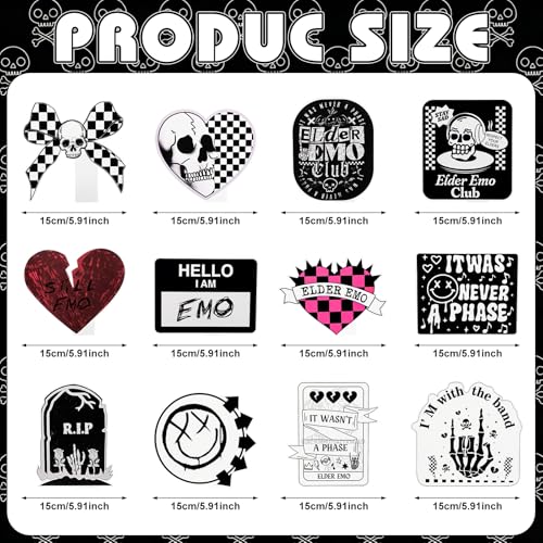 12 Pcs Gothic Honeycomb Centerpieces for Emo Parties