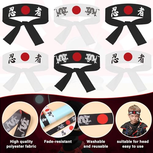48 Pcs Japanese Karate Headbands | Chef Bandanas for Cooking & Sports