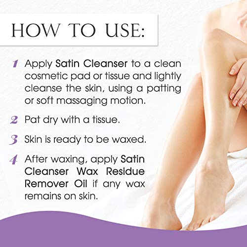 Satin Smooth Skin Preparation Cleanser for Waxing, 4 oz (Pack of 2)