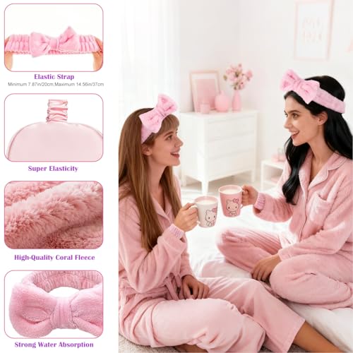 Pink Spa Sleepover Party Supplies Set for Girls - 9 Pcs