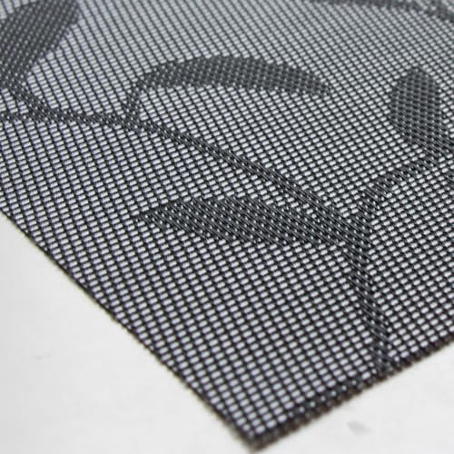 Panda Palm Heat-Resistant Vinyl Placemats Set of 8 - Black