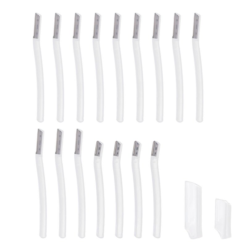 16pcs Dermaplane Razor for Women Face, Gentle Facial Hair Remover Eyebrow Eye Brow Shaver with Precision Microblades Scalpel Blade for Dermaplaning Peach Fuzz & Skin Exfoliation Tool (Transparent)