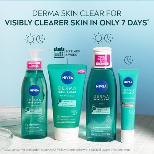 NIVEA Derma Skin Clear Night Exfoliator with Glycolic & Salicylic Acid, 40ml