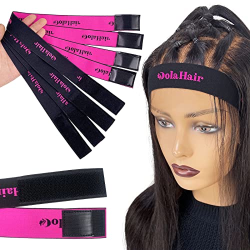 Dolahair 4-Pack Lace Melting Bands for Wigs - Elastic Edge Wraps for Natural Hair & Lace Laying