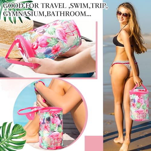 Sanwuta Flamingo Clear Toiletry Bag for Travel & Sunscreen Gift