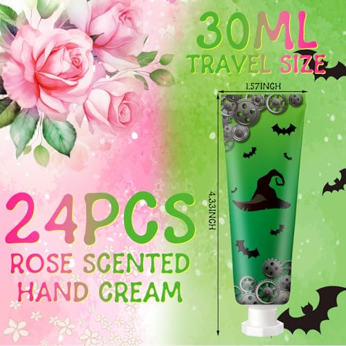 Loopeer 24 Pcs Witch Hand Cream Set - Green Witch Theme Party Favors