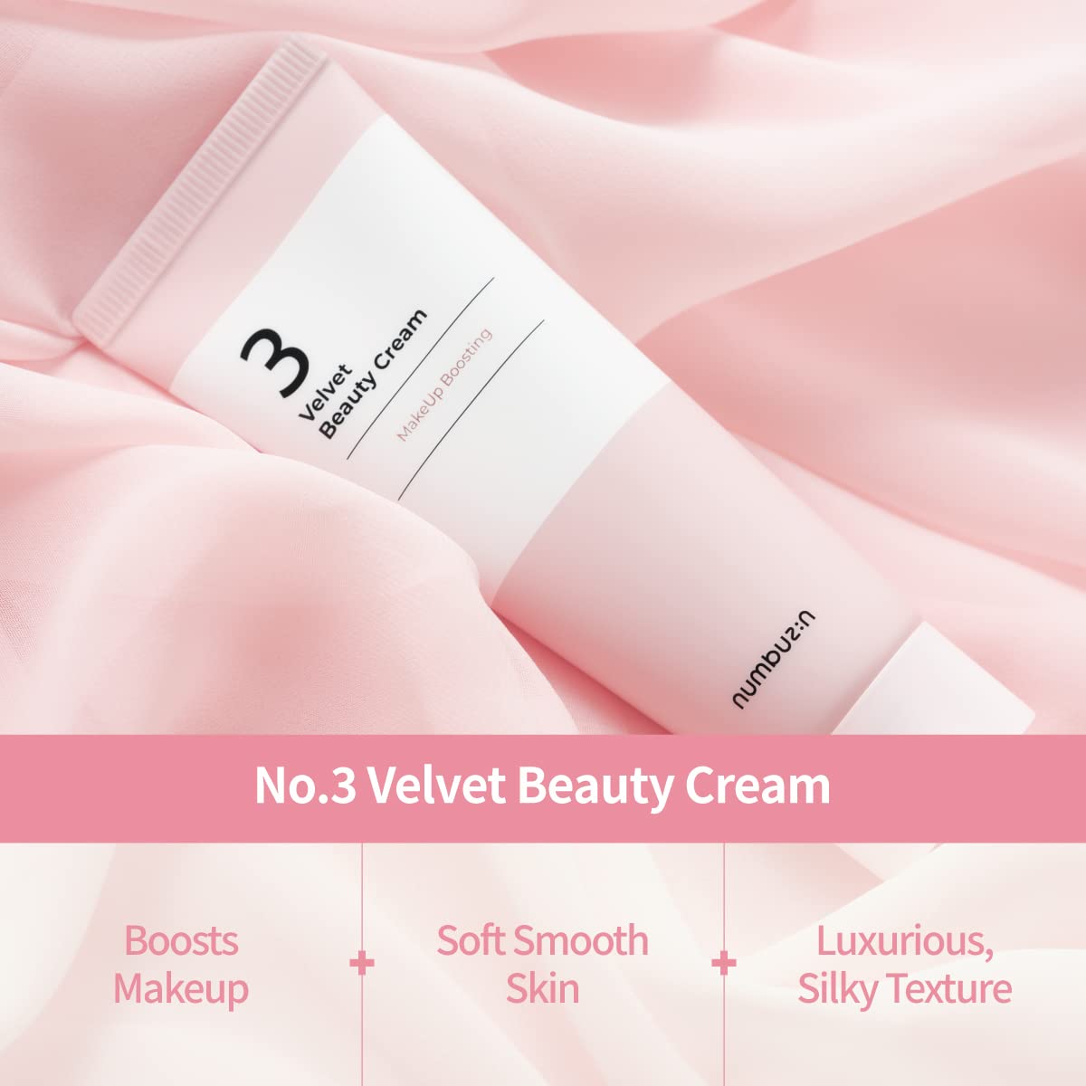 Numbuzin No.3 Velvet Beauty Cream - Hydrating Primer for Poreless, Smooth Skin | 2.02 fl. oz.
