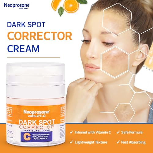 Neoprosone 20% Vitamin C Dark Spot Corrector Cream - Brightening Gel, 1oz