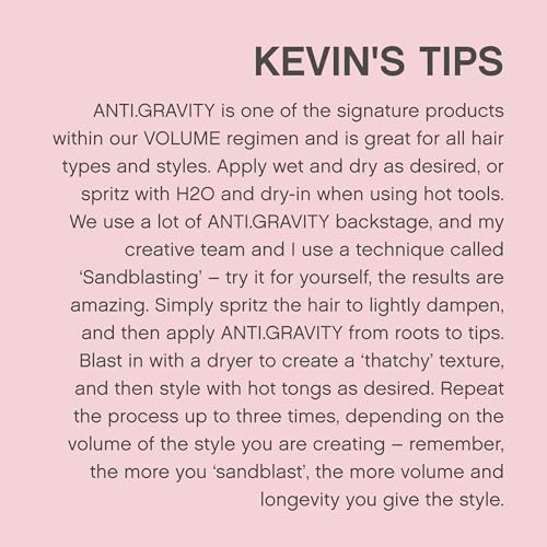 KEVIN.MURPHY ANTI.GRAVITY - Volumising & Texturising Lotion for All Hair Types - Hair Volume, Texture & Shine - Less Flyaways - Sulphate & Paraben Free - 150 mL / 5.1 fl oz