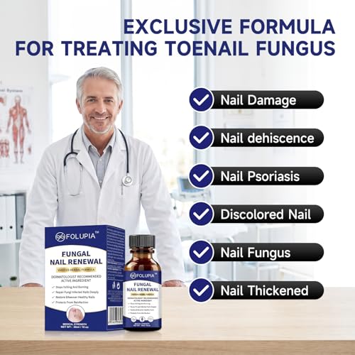 FOLUPIA 1% Tolnaftate Nail & Toenail Fungus Treatment, 30ml Repair Serum