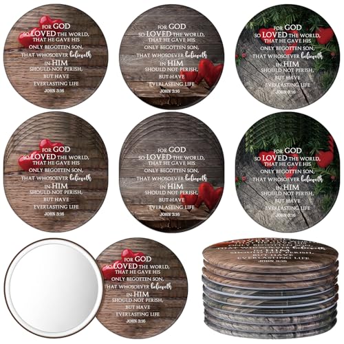 30 Pcs Christian Compact Mirrors with Bible Verses - Religious Gifts for Women