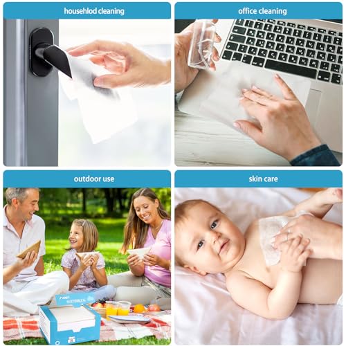 AIDEA XL Disposable Face Towels Pack of 200 - Soft, Absorbent, Multi-Use, 11.81" x 9.84"