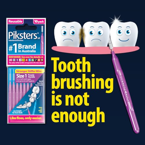 Piksters Interdental Brush Size 1 for Tight Gaps - 35 Pack