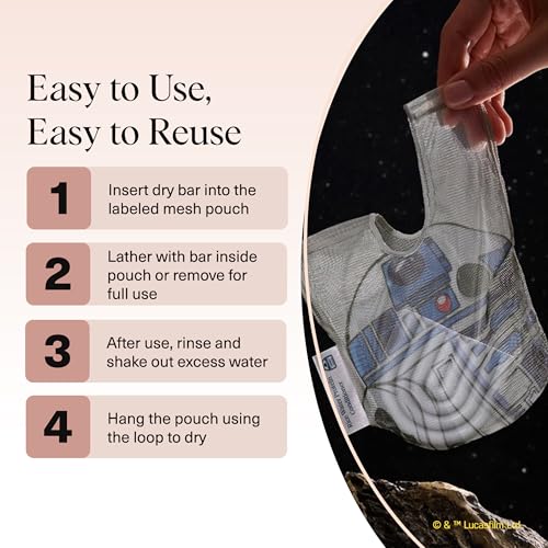 Kitsch Star Wars R2-D2 Soap Saver Bag – Eco-Friendly Mesh Holder