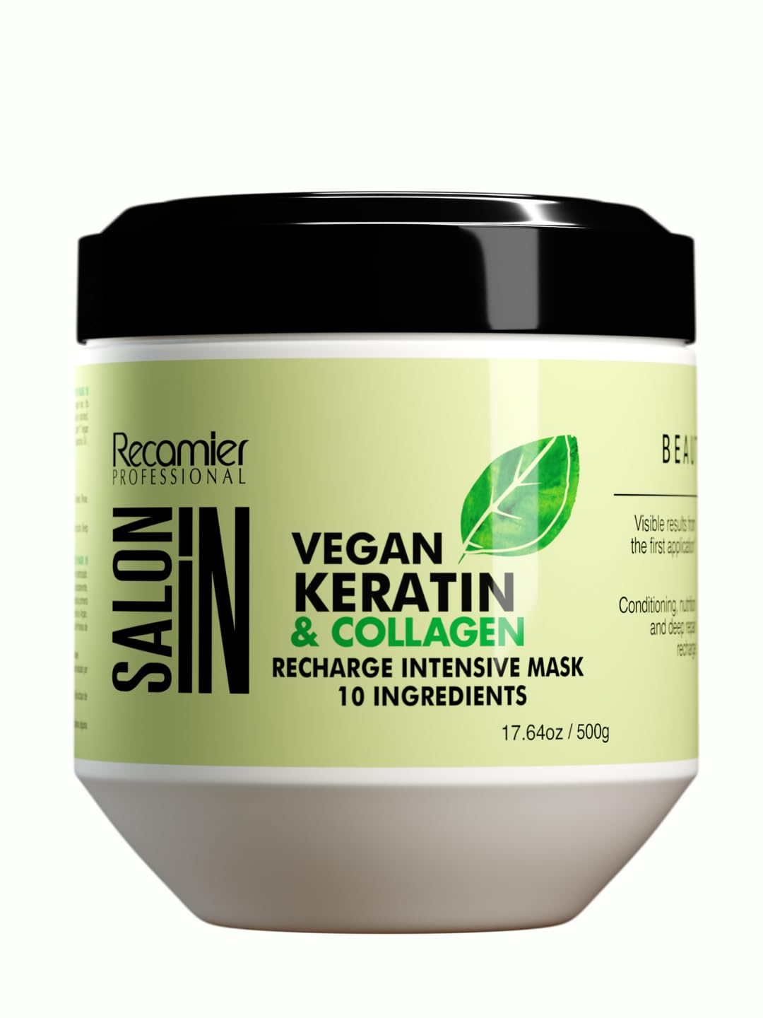 Vegan Keratin Hair Treatment - Collagen & Semi Di Lino Formula | 17.6 oz / 500 g
