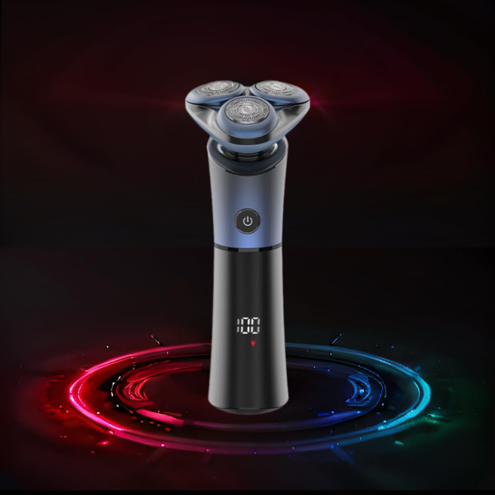 OUGEER Electric Razor for Men, 4D Rotary Shaver, Wet/Dry Cordless Rechargeable Waterproof