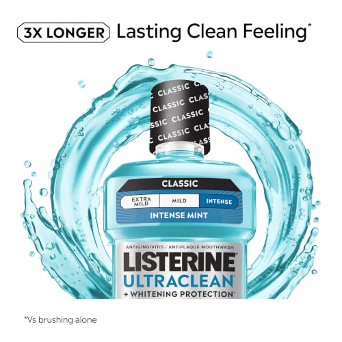 Listerine Ultraclean Intense Mint Mouthwash Twin Pack - 2 x 1L