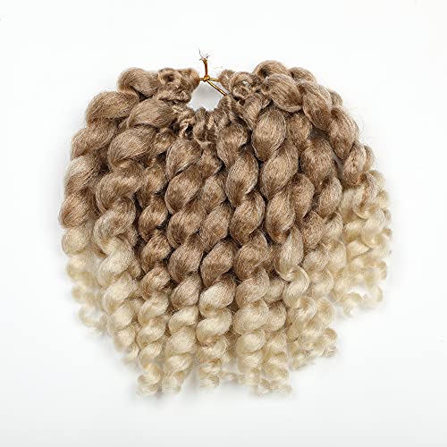 SHAROPUL 8-Inch Jamaican Twist Crochet Braids - 3 Pack Ringlet Wand Curl