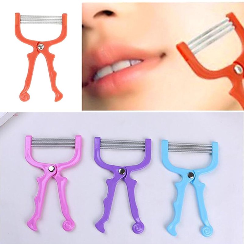 minkissy Manual Facial Hair Removal Spring Epilator for Women Portable Face Hair Plucker Threader Tool for Precise Removal on Forehead Cheeks Upper Lip Chin