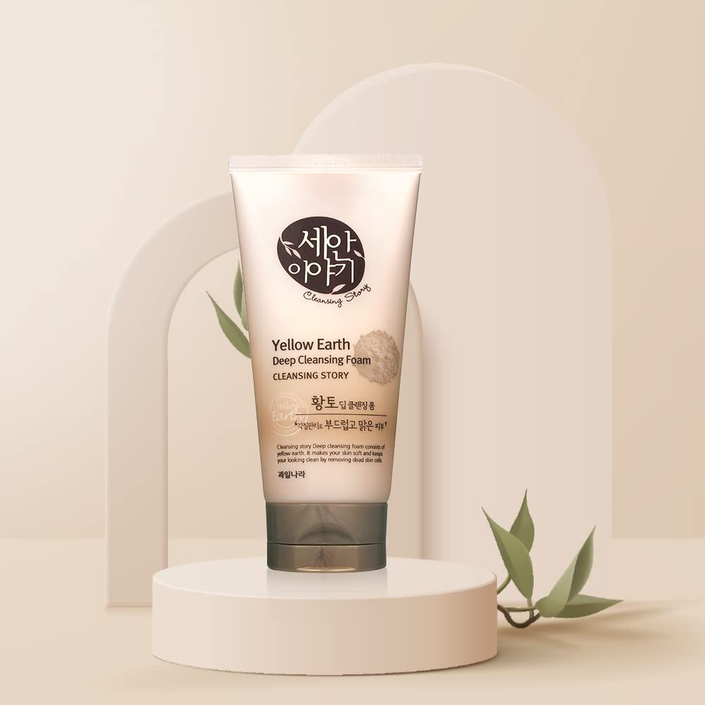 Kwailnara Cleansing Story Natural Facial Deep Foam Cleansing - Yellow Clay
