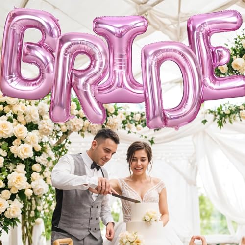 40-Inch Rose Pink Bride Balloons for Bachelorette Party