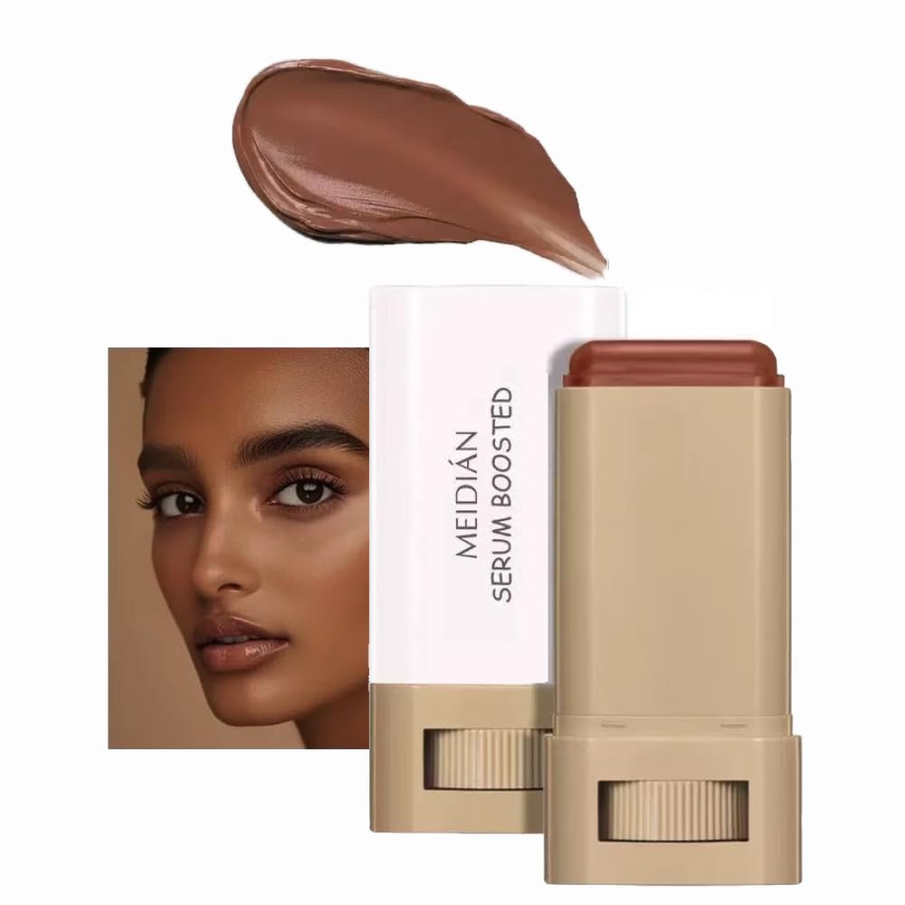 2-in-1 Foundation Concealer Makeup Stick - Creamy Formula for Mature Skin | Brightens Tone, Covers Blemishes, 6 Shades Available