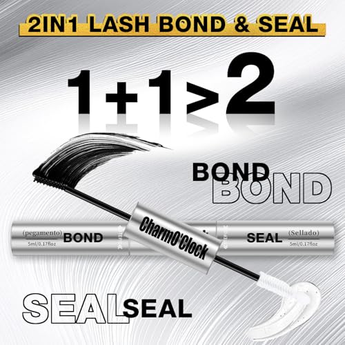 CHARMO'CLOCK Lash Clusters Kit: 168 DIY Eyelash Extensions Set with Bond & Seal