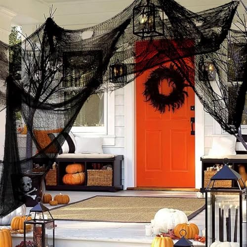 Large Black Creepy Cloth for Halloween Decorations - 400 x 39 in