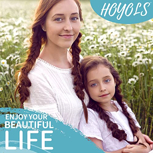 HOYOLS Black Hair Ties 50 Pack No Damage Ponytail Holders Seamless Hairbands