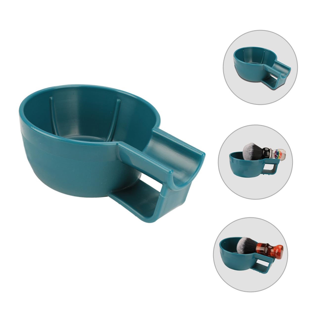 NOLITOY Shaving Bowl for Men Large Deep Shaving Soap Bowl Plastic Shave Cup with Anti-Slip Base for Rich Lather Home and Barber Use 6.29X4.72X2.36In