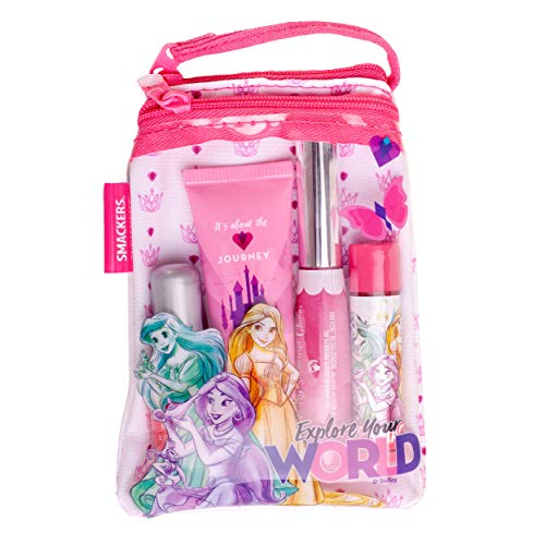 Lip Smacker Disney Princess Glam Makeup Set - Lip Balm, Gloss, Nail Polish & Lotion